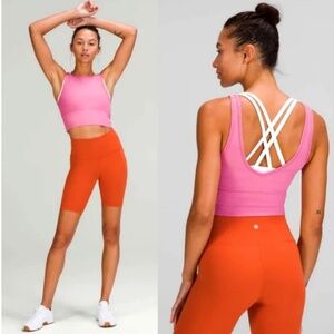 NWT Lululemon Power Pivot Ribbed Tank Top in magneta
